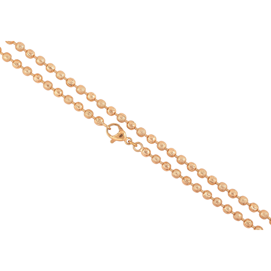 Ланцюжок Xuping Позолота 18K «Плетіння Перлина з шагренью» довжина 44см х 3мм фото №1 Ланцюжок Xuping Позолота 18K «Плетіння Перлина з шагренью» довжина 44см х 3мм фото №1