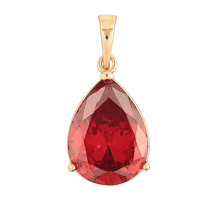 Кулон Xuping Позолота 18K «Червона кришталева крапля» для ланцюжка до 6мм фото №21