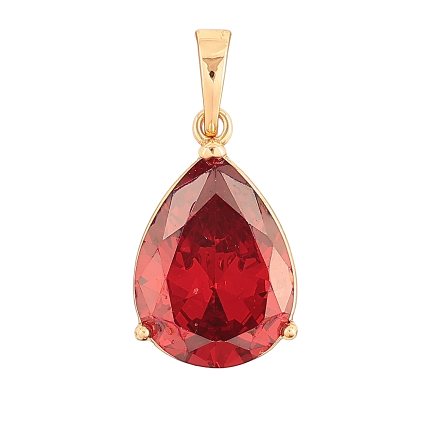 Кулон Xuping Позолота 18K «Червона кришталева крапля» для ланцюжка до 6мм фото №1 Кулон Xuping Позолота 18K «Червона кришталева крапля» для ланцюжка до 6мм фото №1