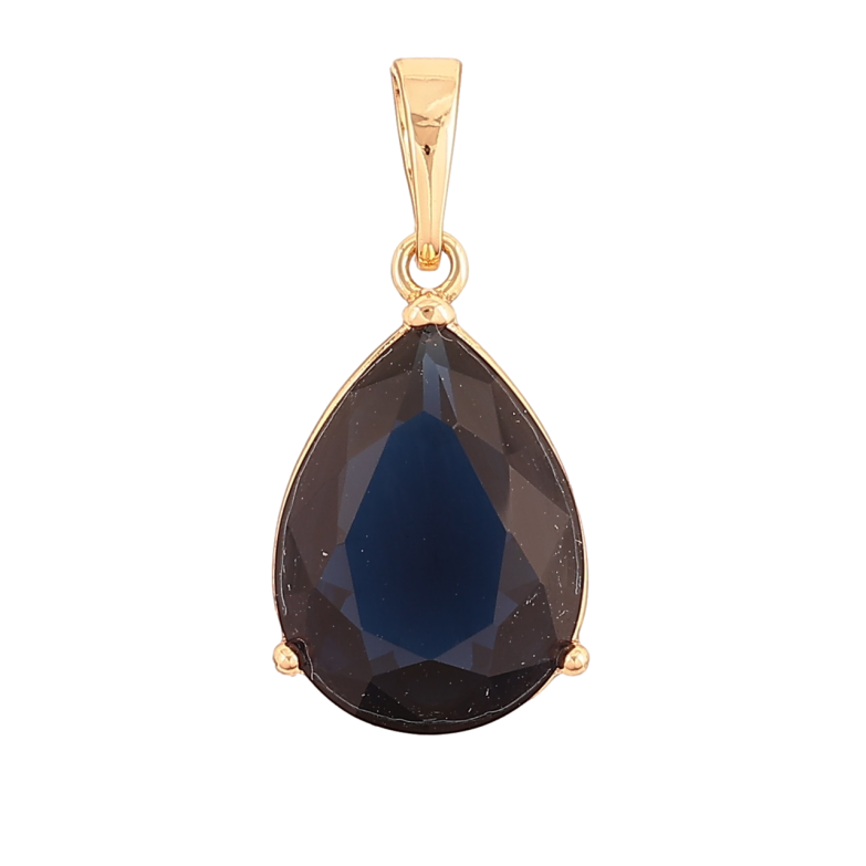 Кулон Xuping Позолота 18K «Синя кришталева крапля» для ланцюжка до 6мм фото №2 Кулон Xuping Позолота 18K «Синя кришталева крапля» для ланцюжка до 6мм фото №2