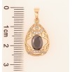 Кулон Xuping Позолота 18K «Різьблена крапля з чорним кристалом» для ланцюжка до 5мм фото №2 Кулон Xuping Позолота 18K «Різьблена крапля з чорним кристалом» для ланцюжка до 5мм фото №2