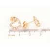 Сережки Xuping Позолота 18K пусети «Сердечка з кристалами та перлами» фото №2