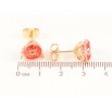 Серьги Xuping Позолота 18K пусеты Кристальные сердечки фото №2 Серьги Xuping Позолота 18K пусеты Кристальные сердечки фото №2