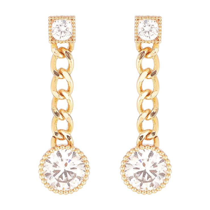 Серьги Xuping Позолота 18K пусеты Подвески цепочки с кристаллами фото №3 Серьги Xuping Позолота 18K пусеты Подвески цепочки с кристаллами фото №3