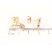 Серьги Xuping Позолота 18K пусеты Кристальные листики фото №2 Серьги Xuping Позолота 18K пусеты Кристальные листики фото №2