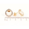 Серьги Xuping Позолота 18K пусеты Кристальные колечки с жемчужинами фото №2 Серьги Xuping Позолота 18K пусеты Кристальные колечки с жемчужинами фото №2