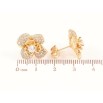 Серьги Xuping Позолота 18K пусеты Цветочки с инкрустацией кристаллами фото №2 Серьги Xuping Позолота 18K пусеты Цветочки с инкрустацией кристаллами фото №2