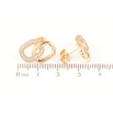 Серьги Xuping Позолота 18K пусеты Овалы с инкрустацией кристаллами фото №2 Серьги Xuping Позолота 18K пусеты Овалы с инкрустацией кристаллами фото №2