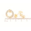 Серьги Xuping Позолота 18K пусеты Колечки с инкрустацией кристаллами и жемчужинами фото №2 Серьги Xuping Позолота 18K пусеты Колечки с инкрустацией кристаллами и жемчужинами фото №2
