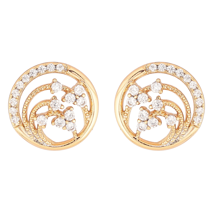 Серьги Xuping Позолота 18K пусеты Колечки с кристальным узором фото №23 Серьги Xuping Позолота 18K пусеты Колечки с кристальным узором фото №23