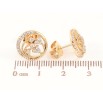 Серьги Xuping Позолота 18K пусеты Колечки с кристальным узором фото №2 Серьги Xuping Позолота 18K пусеты Колечки с кристальным узором фото №2