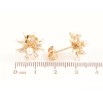 Серьги Xuping Позолота 18K пусеты Кристальные звезды с жемчужинами фото №2