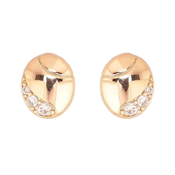 Серьги Xuping Позолота 18K пусеты Овалы с кристаллами фото №8 Серьги Xuping Позолота 18K пусеты Овалы с кристаллами фото №8