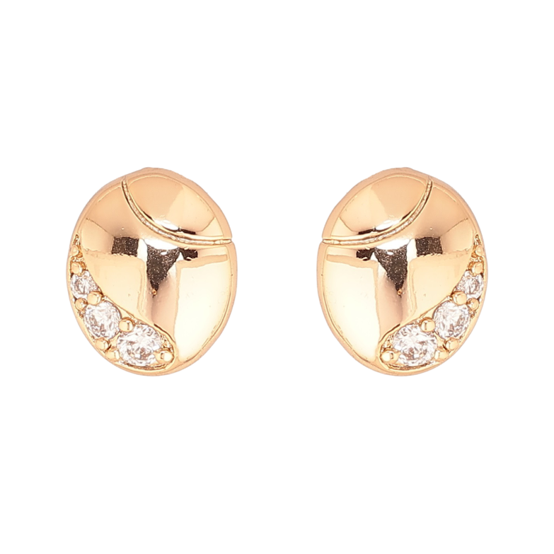 Серьги Xuping Позолота 18K пусеты Овалы с кристаллами фото №3 Серьги Xuping Позолота 18K пусеты Овалы с кристаллами фото №3