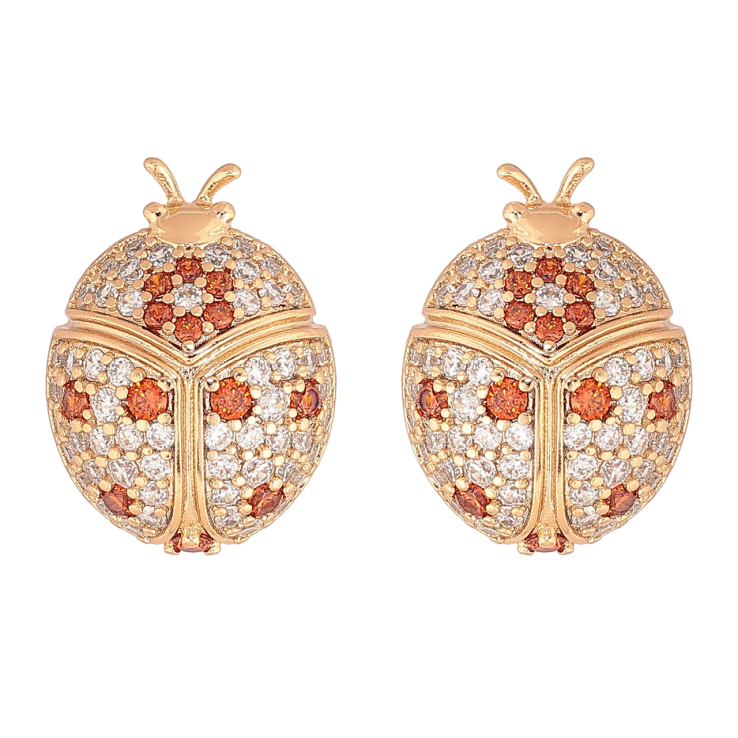 Серьги Xuping Позолота 18K пусеты Божьи коровки с инкрустацией кристаллами фото №22 Серьги Xuping Позолота 18K пусеты Божьи коровки с инкрустацией кристаллами фото №22