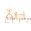 Серьги Xuping Позолота 18K пусеты Треугольники с кристаллами и жемчужинами фото №2 Серьги Xuping Позолота 18K пусеты Треугольники с кристаллами и жемчужинами фото №2