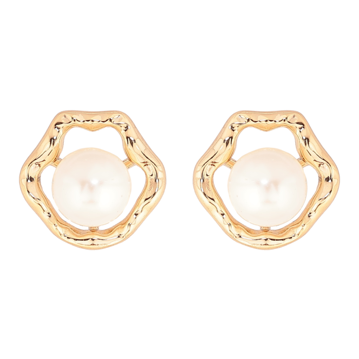 Серьги Xuping Позолота 18K пусеты Жемчужины в фигурной оправе фото №14 Серьги Xuping Позолота 18K пусеты Жемчужины в фигурной оправе фото №14
