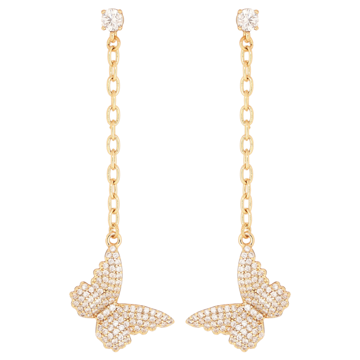 Серьги Xuping Позолота 18K пусеты Подвески бабочки с инкрустацией кристаллами фото №20 Серьги Xuping Позолота 18K пусеты Подвески бабочки с инкрустацией кристаллами фото №20