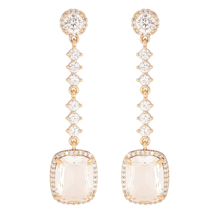 Серьги Xuping Позолота 18K пусеты Кристальные подвески фото №12 Серьги Xuping Позолота 18K пусеты Кристальные подвески фото №12