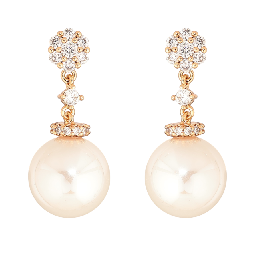 Серьги Xuping Позолота 18K пусеты Жемчужные подвески фото №1 Серьги Xuping Позолота 18K пусеты Жемчужные подвески фото №1