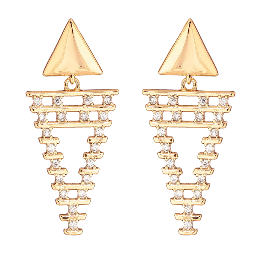 Серьги Xuping Позолота 18K пусеты Кристальные подвески фото №1 Серьги Xuping Позолота 18K пусеты Кристальные подвески фото №1