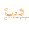 Серьги Xuping Позолота 18K пусеты Дуги с дорожками кристаллов фото №2 Серьги Xuping Позолота 18K пусеты Дуги с дорожками кристаллов фото №2