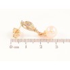 Серьги Xuping Позолота 18K пусеты Подвески с бежевыми жемчужинами и кристальными бутонами фото №2 Серьги Xuping Позолота 18K пусеты Подвески с бежевыми жемчужинами и кристальными бутонами фото №2