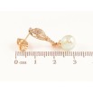 Серьги Xuping Позолота 18K пусеты Подвески с мятными жемчужинами и кристальными бутонами фото №2 Серьги Xuping Позолота 18K пусеты Подвески с мятными жемчужинами и кристальными бутонами фото №2