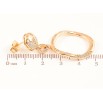 Серьги Xuping Позолота 18K пусеты Круглые подвески с узором кристаллами фото №2