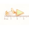 Серьги Xuping Позолота 18K пусеты Треугольные подвески с салатовой эмалью фото №2 Серьги Xuping Позолота 18K пусеты Треугольные подвески с салатовой эмалью фото №2