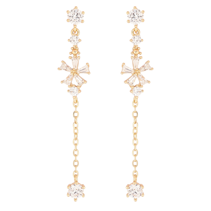Серьги Xuping Позолота 18K пусеты Кристальные подвески фото №9 Серьги Xuping Позолота 18K пусеты Кристальные подвески фото №9