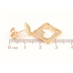Серьги Xuping Позолота 18K пусеты Ромбовые подвески с сердечками фото №2