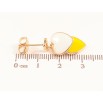 Серьги Xuping Позолота 18K пусеты Сердечки с белой и желтой эмалью фото №2 Серьги Xuping Позолота 18K пусеты Сердечки с белой и желтой эмалью фото №2