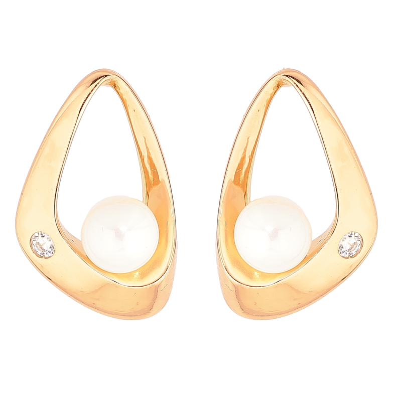 Сережки Xuping Позолота 18K пусети «Візерунок з кристалом і перлиною» фото №14 Сережки Xuping Позолота 18K пусети «Візерунок з кристалом і перлиною» фото №14