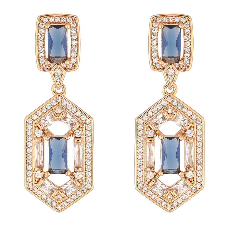 Серьги Xuping JEAN GOUJON Позолота 18K пусеты Подвески с инкрустацией прозрачно-синими кристаллами фото №15 Серьги Xuping JEAN GOUJON Позолота 18K пусеты Подвески с инкрустацией прозрачно-синими кристаллами фото №15
