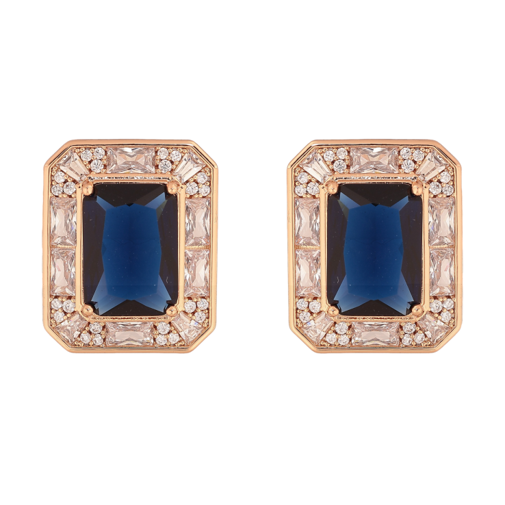 Серьги Xuping JEAN GOUJON Позолота 18K пусеты Синие кристаллы в обрамлении фото №4 Серьги Xuping JEAN GOUJON Позолота 18K пусеты Синие кристаллы в обрамлении фото №4