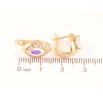Серьги Xuping Позолота 18K английский замок Резной узор с радужными кристаллами на одну строну фото №2 Серьги Xuping Позолота 18K английский замок Резной узор с радужными кристаллами на одну строну фото №2