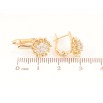 Серьги Xuping Позолота 18K английский замок Цветочки с кристаллами фото №2