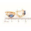 Серьги Xuping Позолота 18K английский замок Синий кристалл Маркиз в обрамлении фото №2 Серьги Xuping Позолота 18K английский замок Синий кристалл Маркиз в обрамлении фото №2