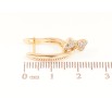 Сережки Xuping Позолота 18K англійський замок «Бантики з інкрустацією кристалами» фото №2