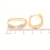 Серьги Xuping Позолота 18K колечки Узор с инкрустацией кристаллами фото №2 Серьги Xuping Позолота 18K колечки Узор с инкрустацией кристаллами фото №2