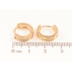 Серьги Xuping Позолота 18K колечки Узор с кристаллами фото №2
