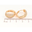 Серьги Xuping Позолота 18K колечки Узор синкрустацией кристаллами фото №2 Серьги Xuping Позолота 18K колечки Узор синкрустацией кристаллами фото №2
