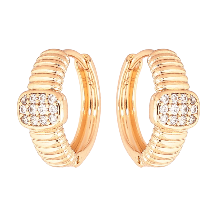 Серьги Xuping Позолота 18K колечки Узор синкрустацией кристаллами фото №25 Серьги Xuping Позолота 18K колечки Узор синкрустацией кристаллами фото №25