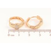 Сережки Xuping Позолота 18K колечка «Візерунок з інкрустацією кристалами» фото №2 Сережки Xuping Позолота 18K колечка «Візерунок з інкрустацією кристалами» фото №2
