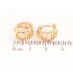 Серьги Xuping Позолота 18K колечки Резной узор фото №2