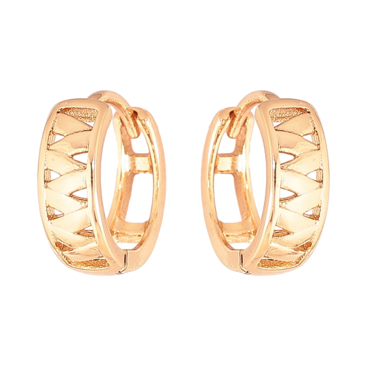 Серьги Xuping Позолота 18K колечки Декоративный узор фото №3 Серьги Xuping Позолота 18K колечки Декоративный узор фото №3