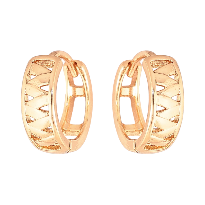 Серьги Xuping Позолота 18K колечки Декоративный узор фото №1