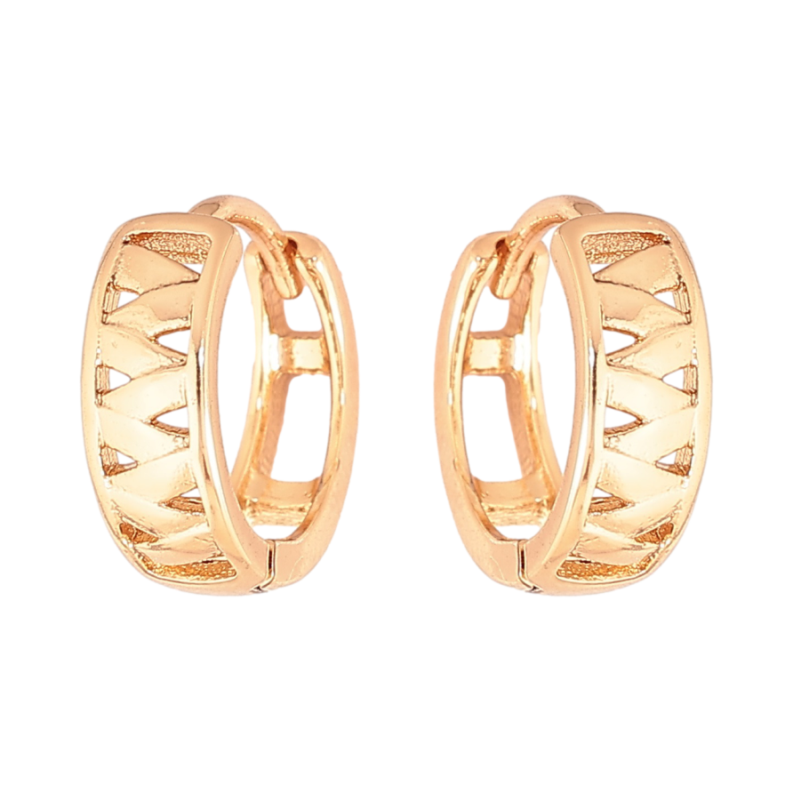 Серьги Xuping Позолота 18K колечки Декоративный узор фото №1