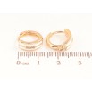 Серьги Xuping Позолота 18K колечки Узор с белой эмалью и кристаллами фото №2 Серьги Xuping Позолота 18K колечки Узор с белой эмалью и кристаллами фото №2